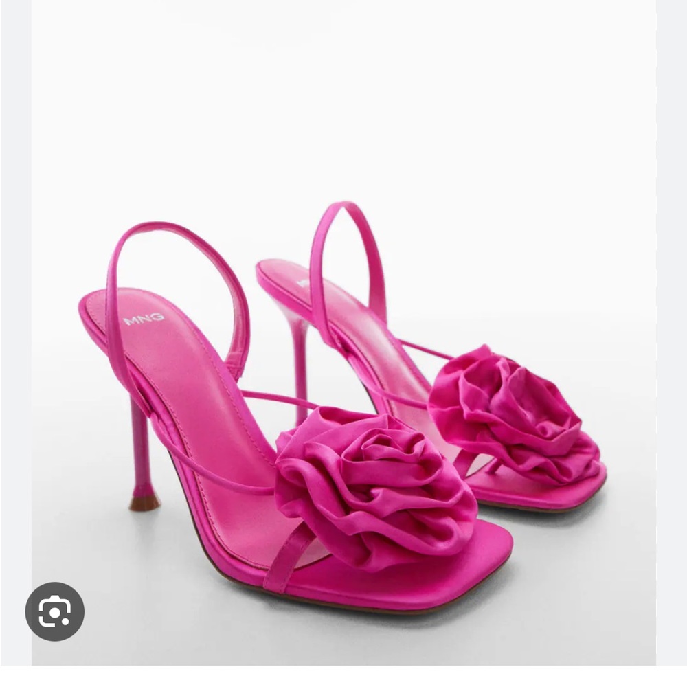 Mango Floral Heeled Sandals
